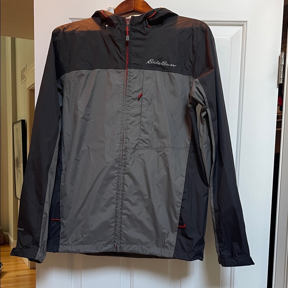 Eddie Bauer Men's Black and Gray Windbreaker